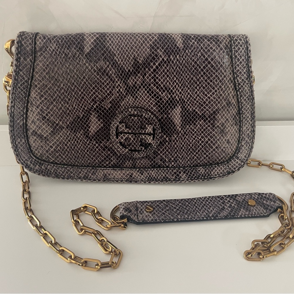 Tory Burch Amanda Snake Clutch